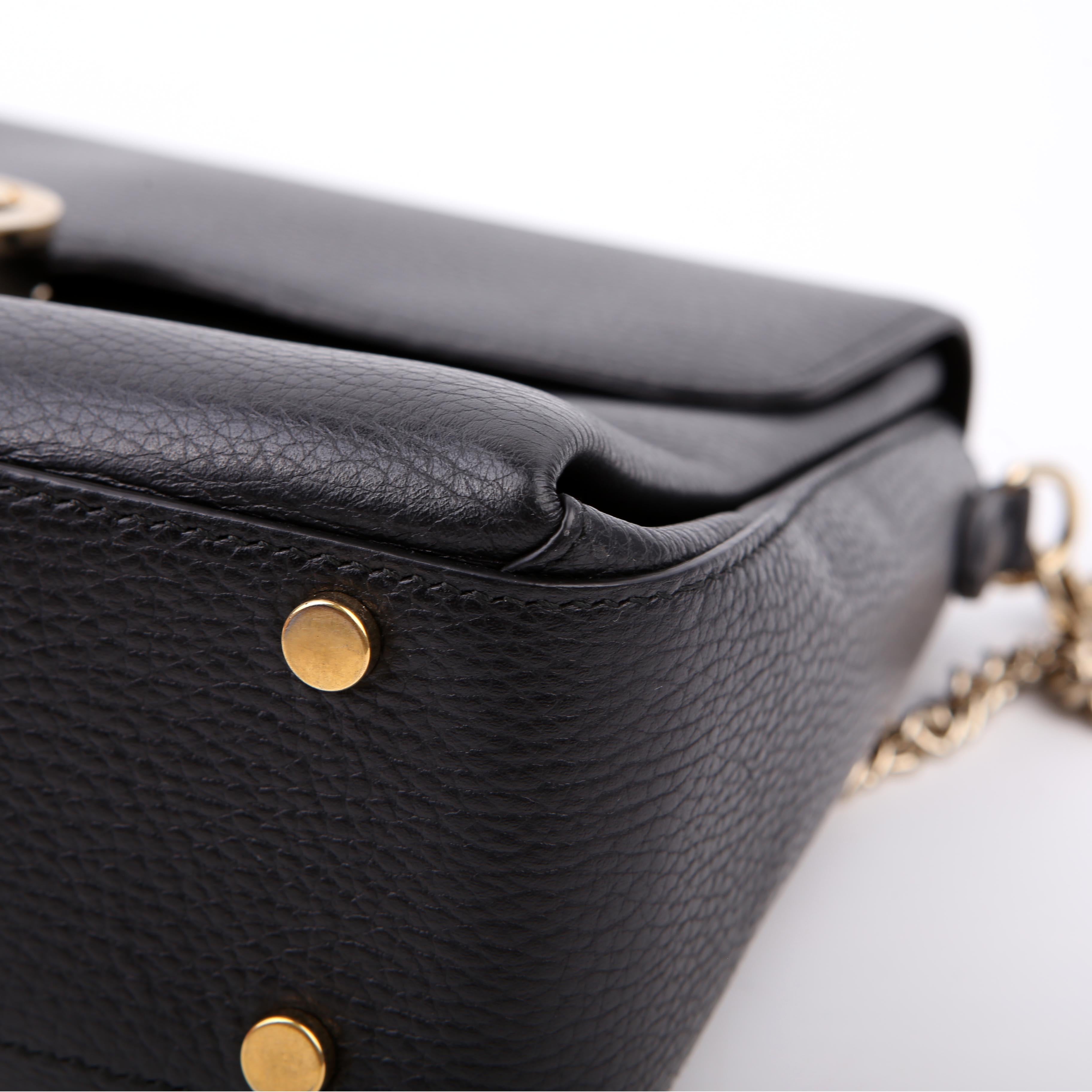 Gucci 510306 Large Interlocking GG Shoulder Black