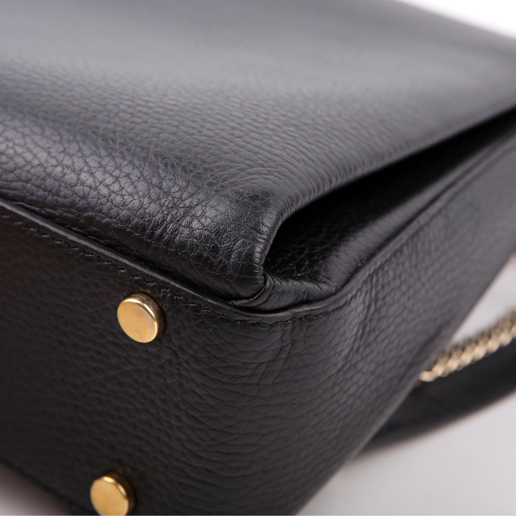 Gucci 510306 Large Interlocking GG Shoulder Black