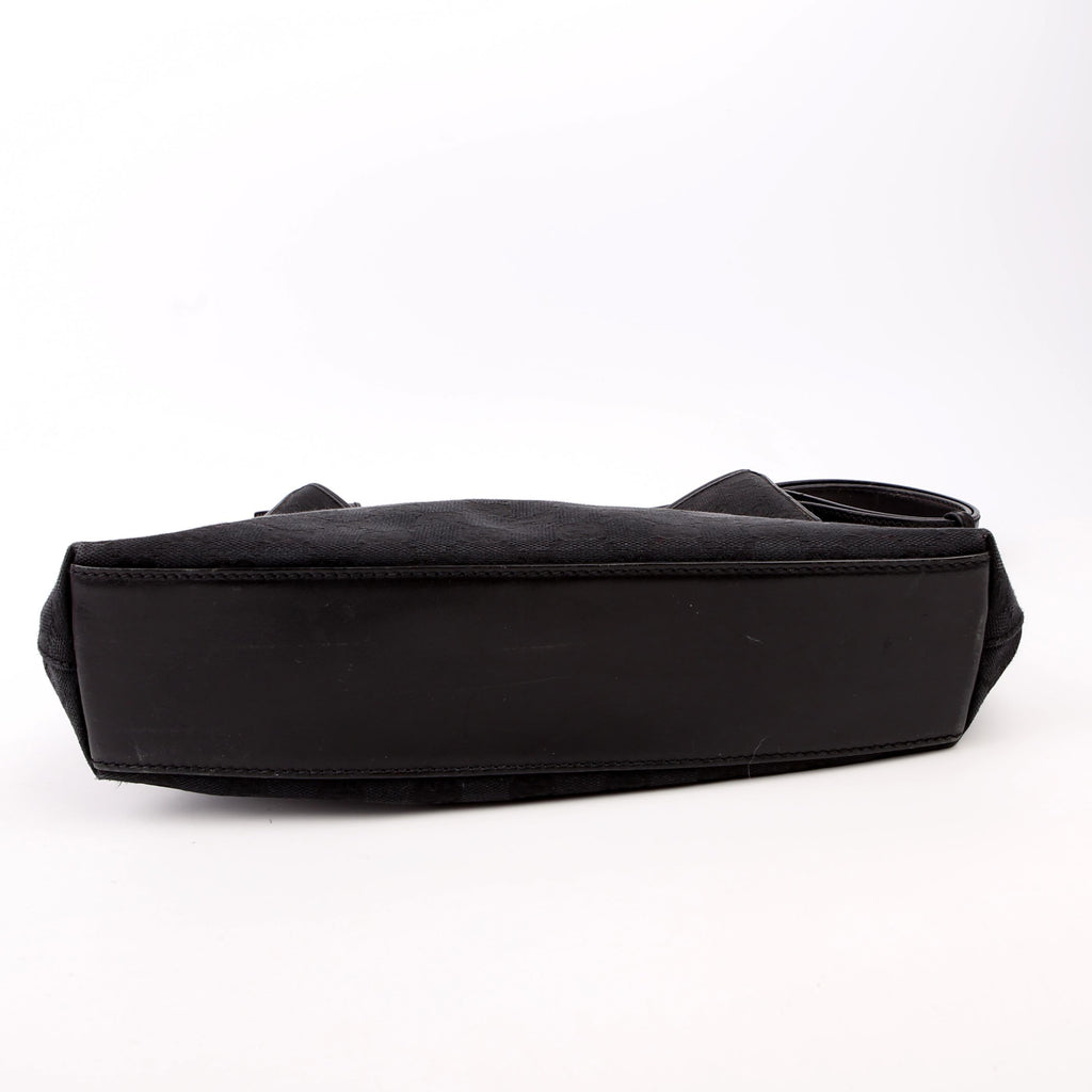 110291 Jackie GG Canvas Hobo Black