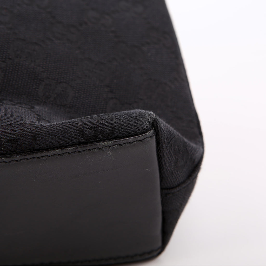 110291 Jackie GG Canvas Hobo Black