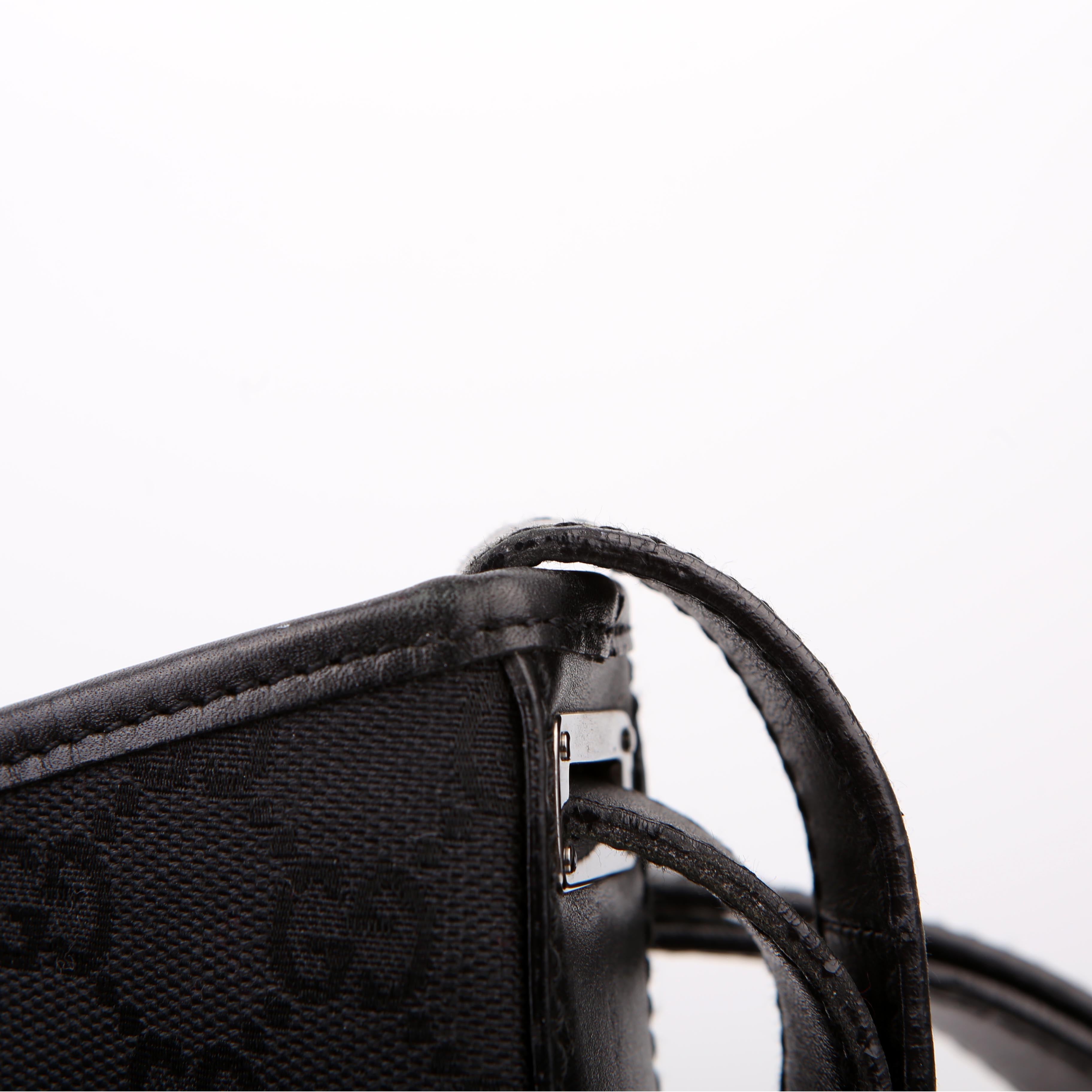 110291 Jackie GG Canvas Hobo Black