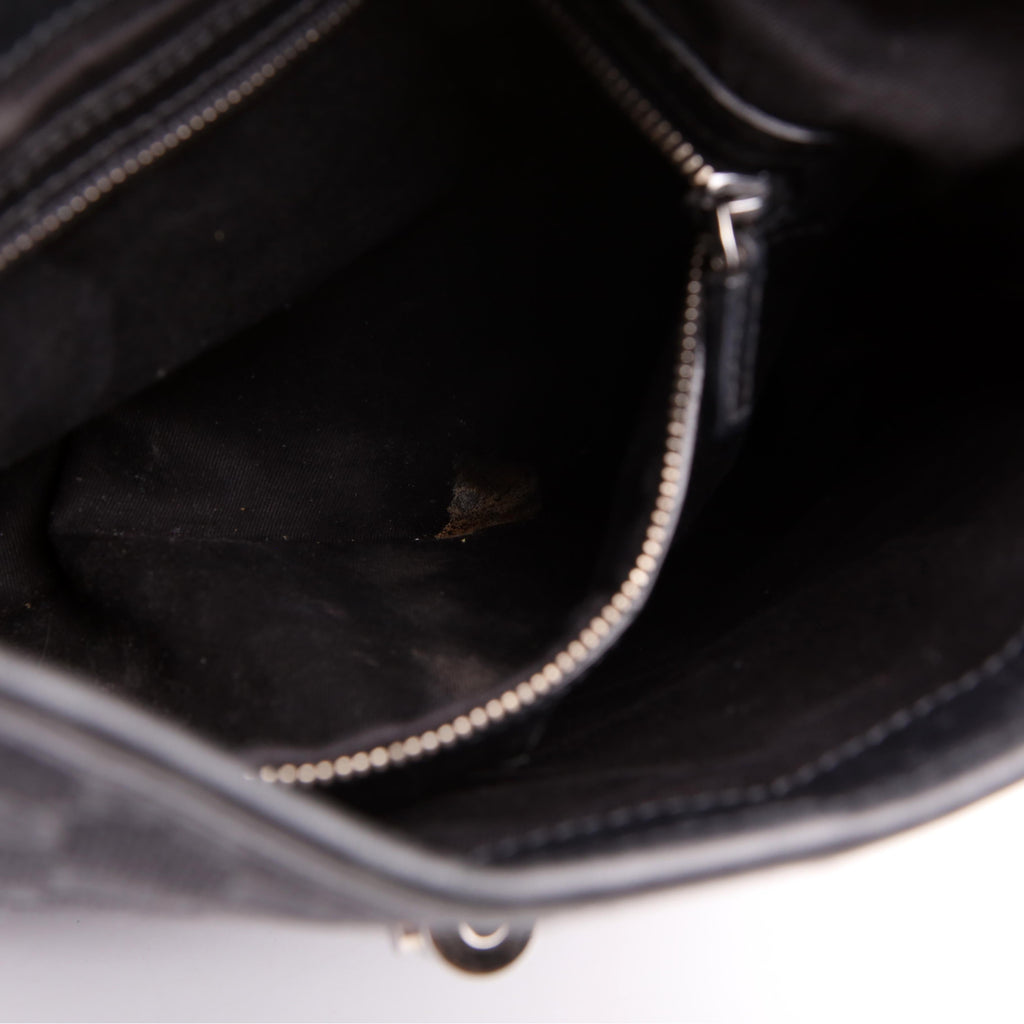 110291 Jackie GG Canvas Hobo Black