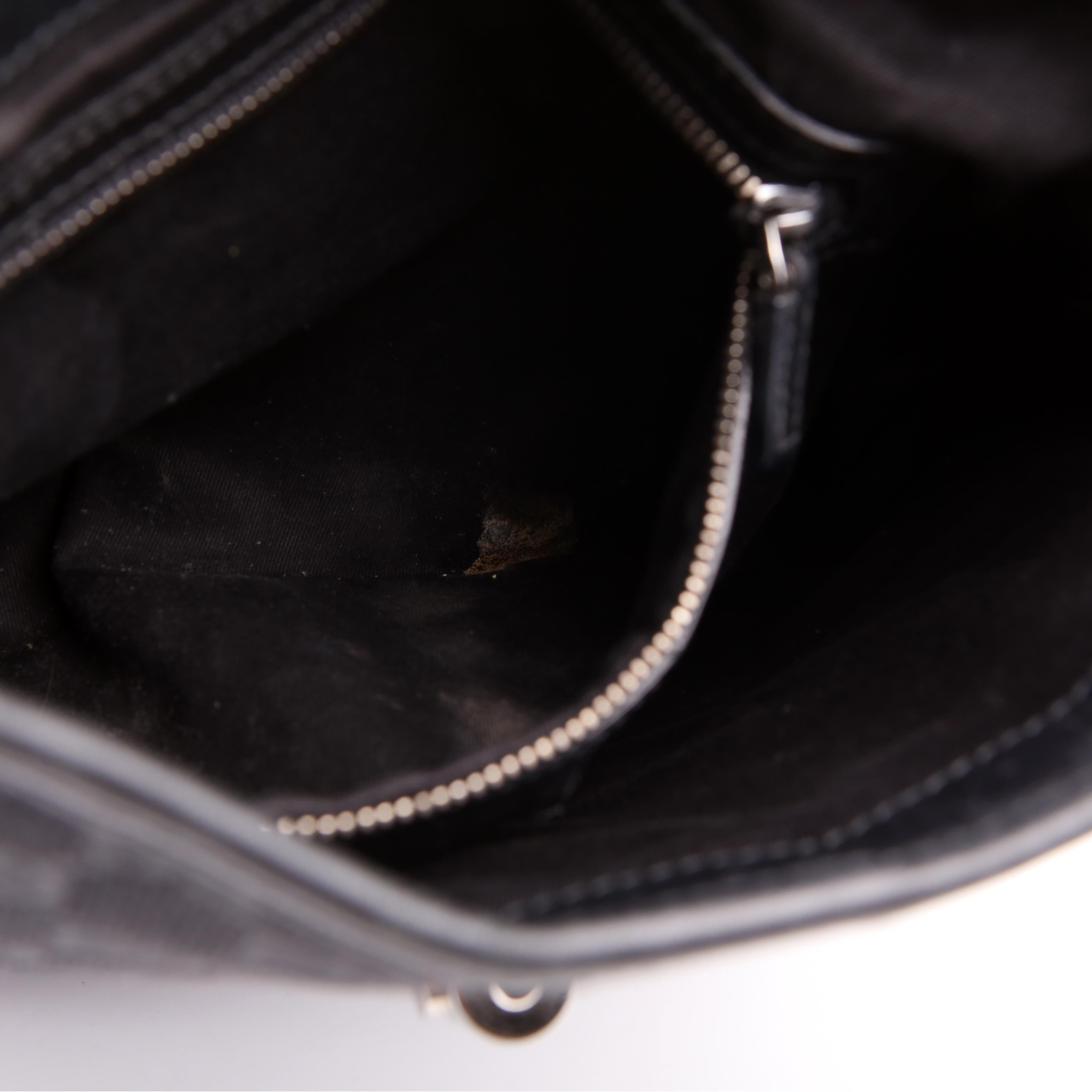 110291 Jackie GG Canvas Hobo Black