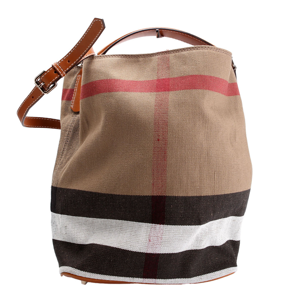 Canvas Mega Check Ashby Hobo Medium Tan/Multicolor