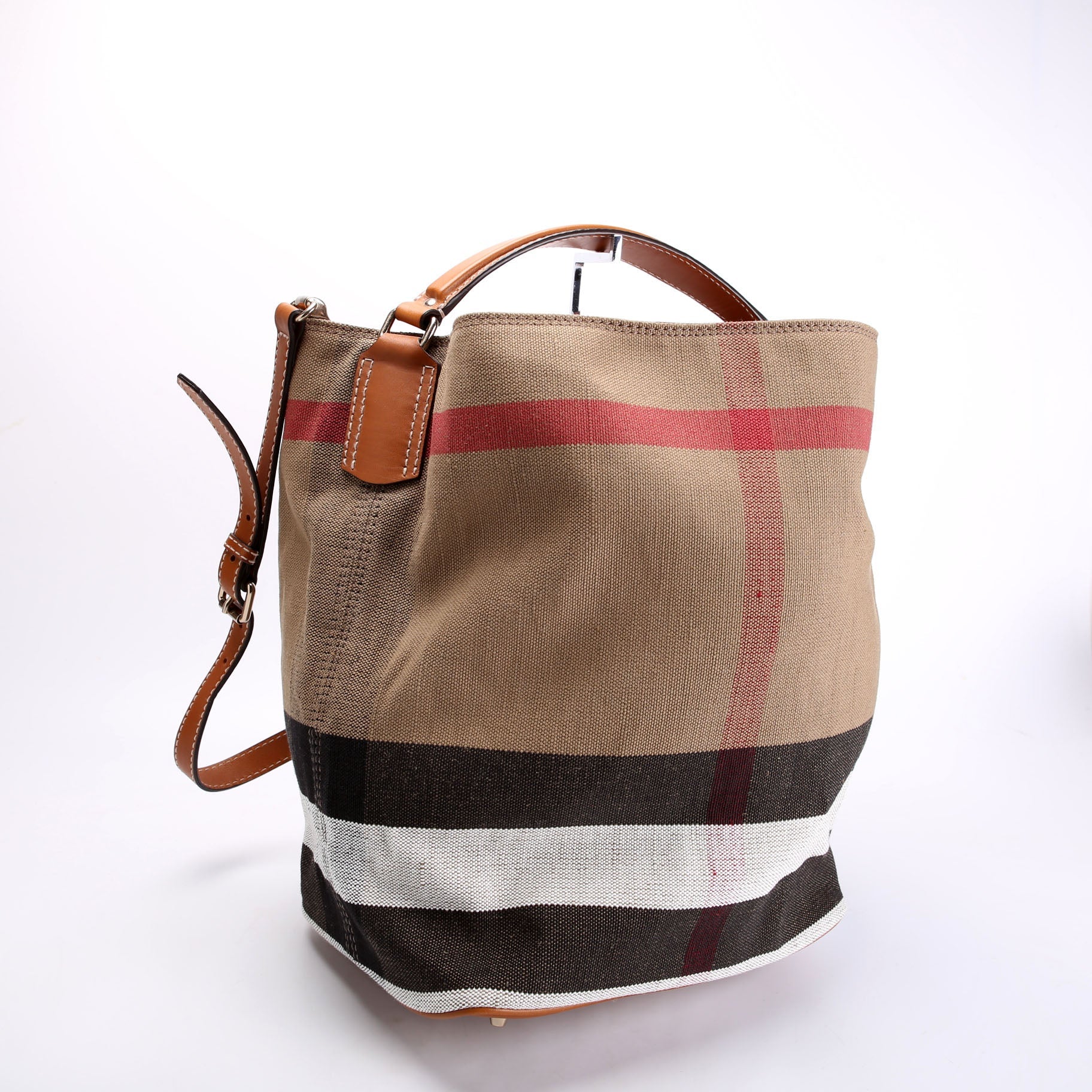 Canvas Mega Check Ashby Hobo Medium Tan/Multicolor