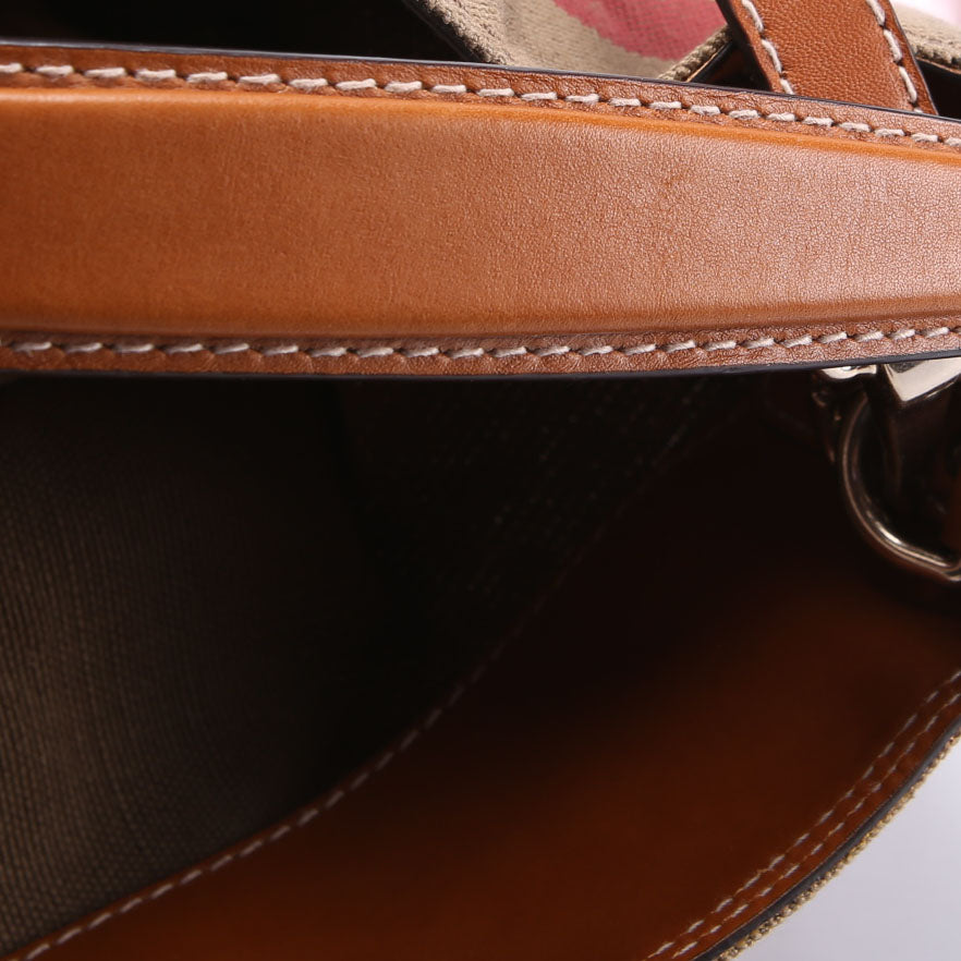 Canvas Mega Check Ashby Hobo Medium Tan/Multicolor