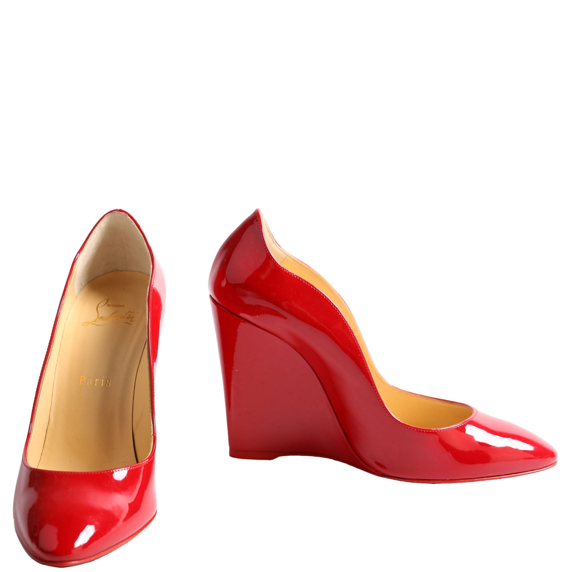 Tanga Patent 100MM Wedge Size 38.5 Red