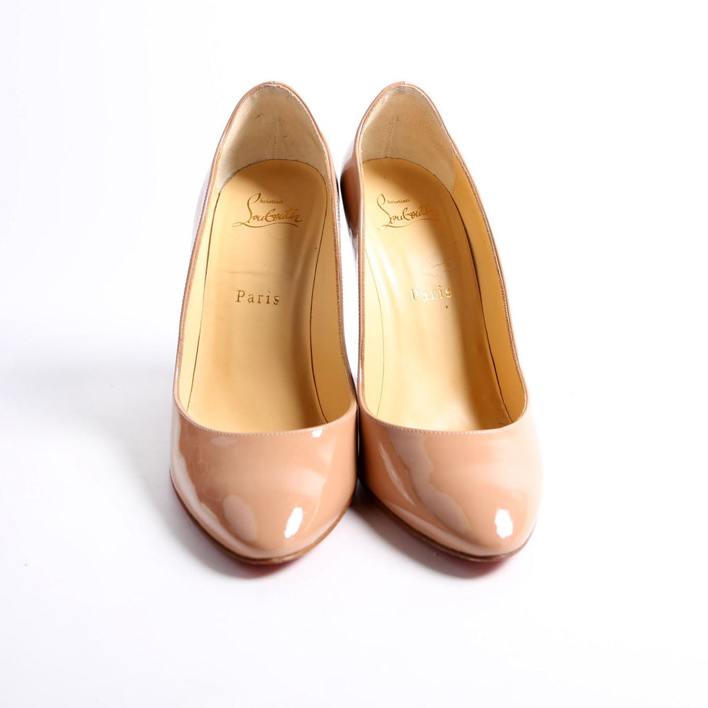 Tanga Patent 100MM Wedge Size 38.5 Nude
