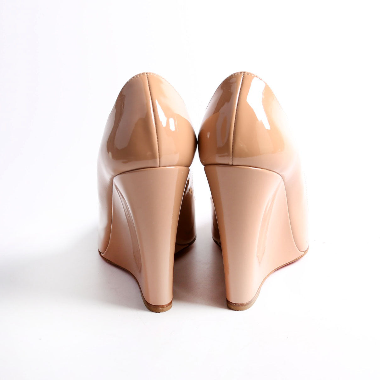 Tanga Patent 100MM Wedge Size 38.5 Nude
