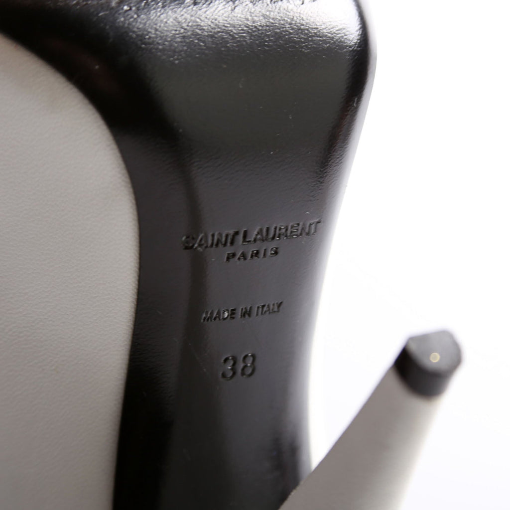 Pointed Toe Leather Pumps Size 38 White