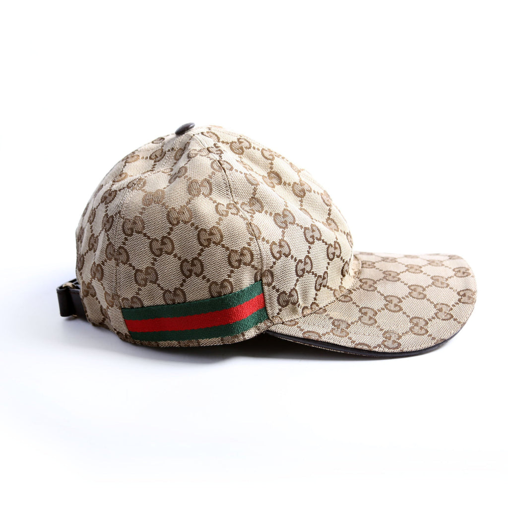 Gucci 200035 GG Canvas Web Cap Size Large