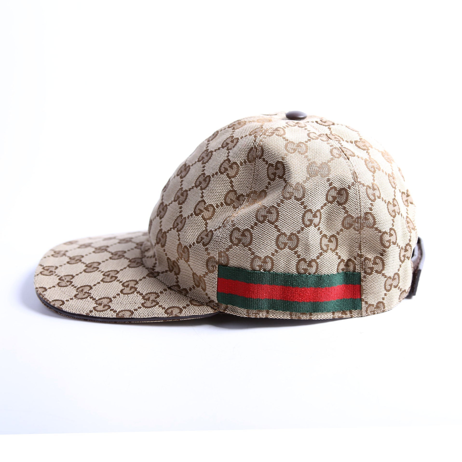 Gucci 200035 GG Canvas Web Cap Size Large