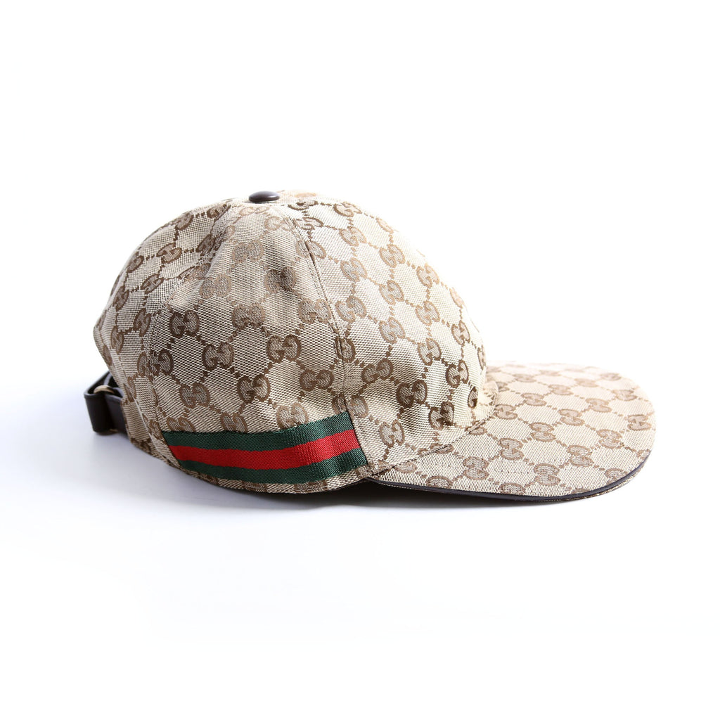 Gucci 200035 GG Canvas Web Cap Size Large