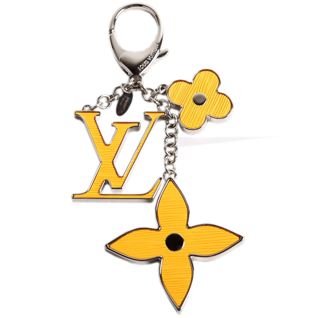 Fleur D'Epi Bag Charm Yellow/Silver