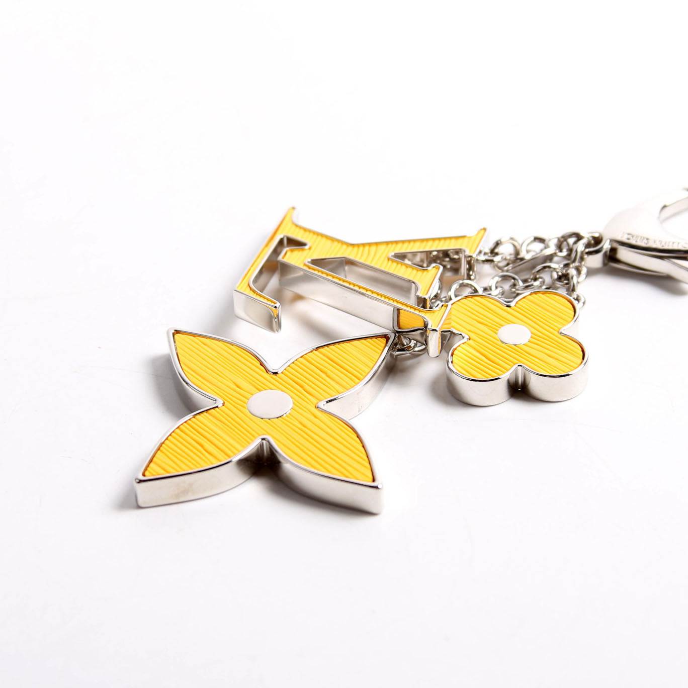 Fleur D'Epi Bag Charm Yellow/Silver