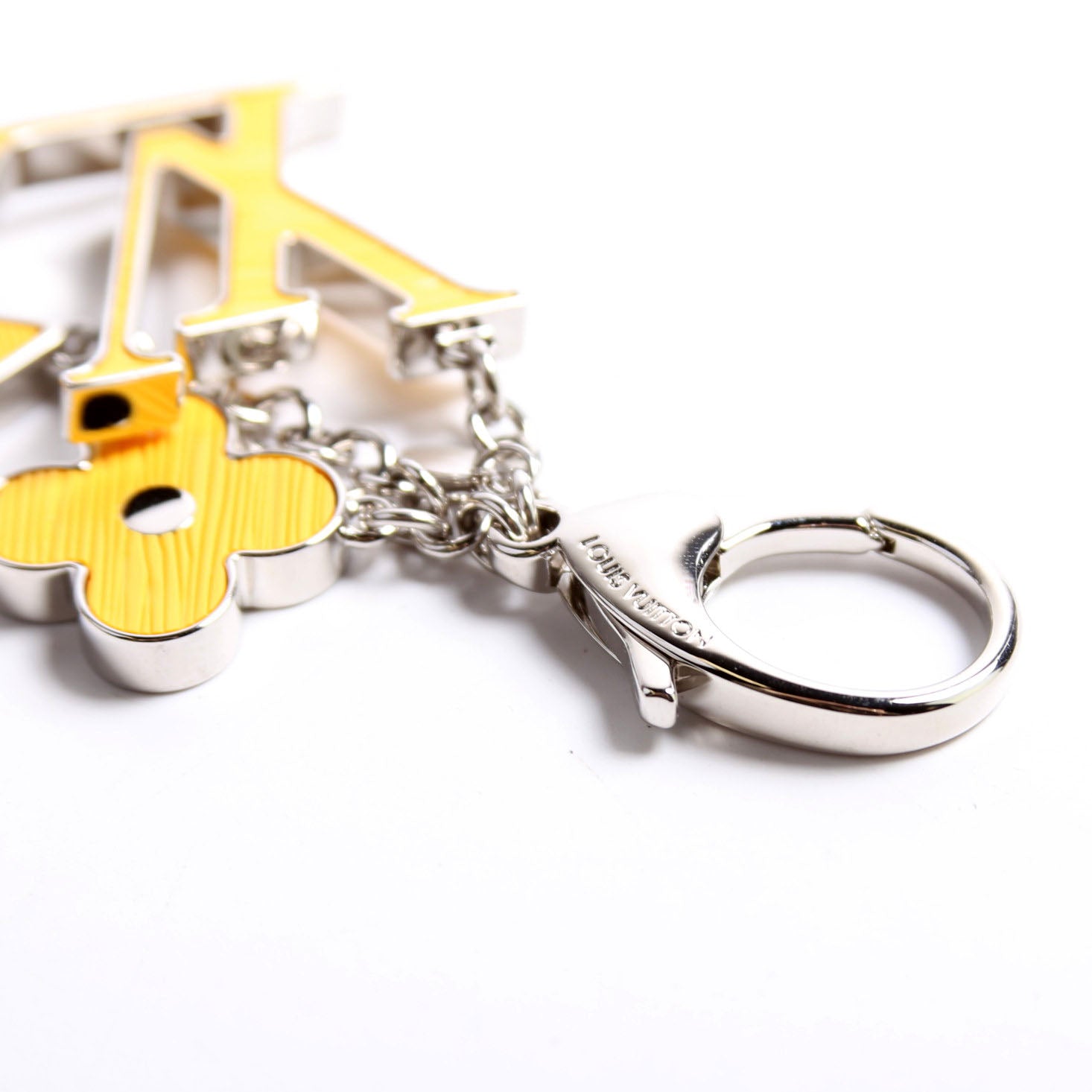 Fleur D'Epi Bag Charm Yellow/Silver