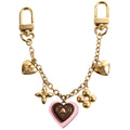 My Heart Bag Charm Chain Gold/Pink