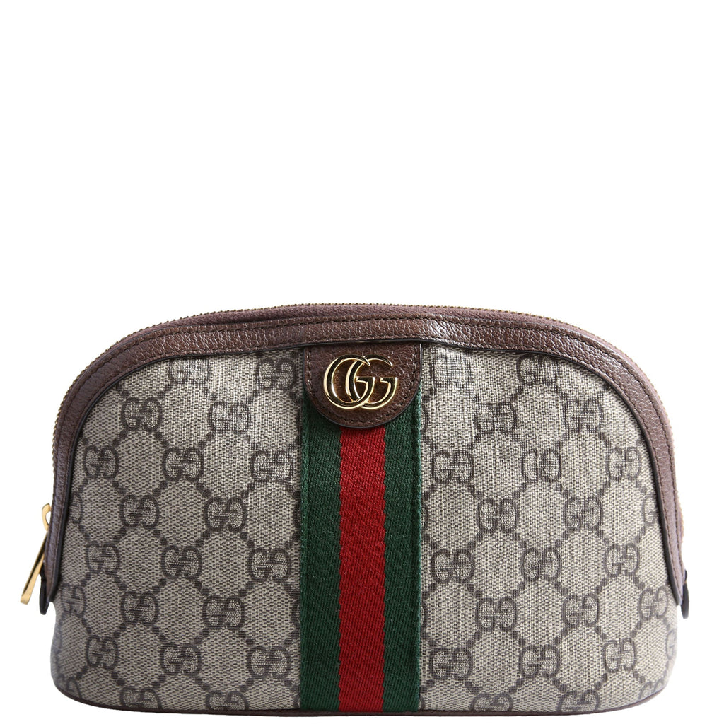 62551 Ophidia GG Supreme Large Cosmetic Case Brown