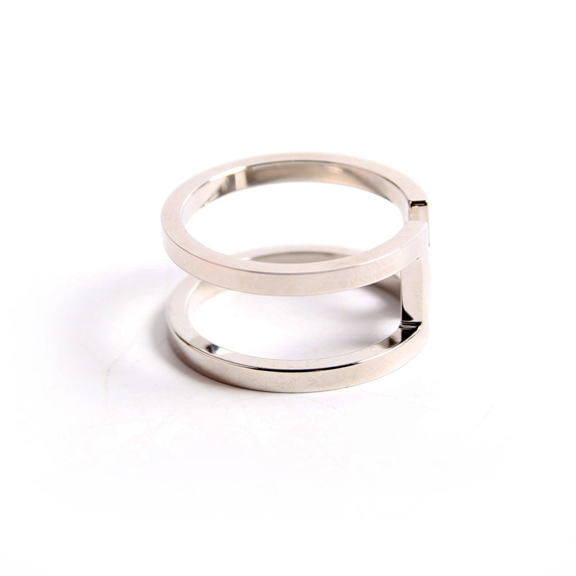 Hermes H En Rond Scarf Ring 140 Silver