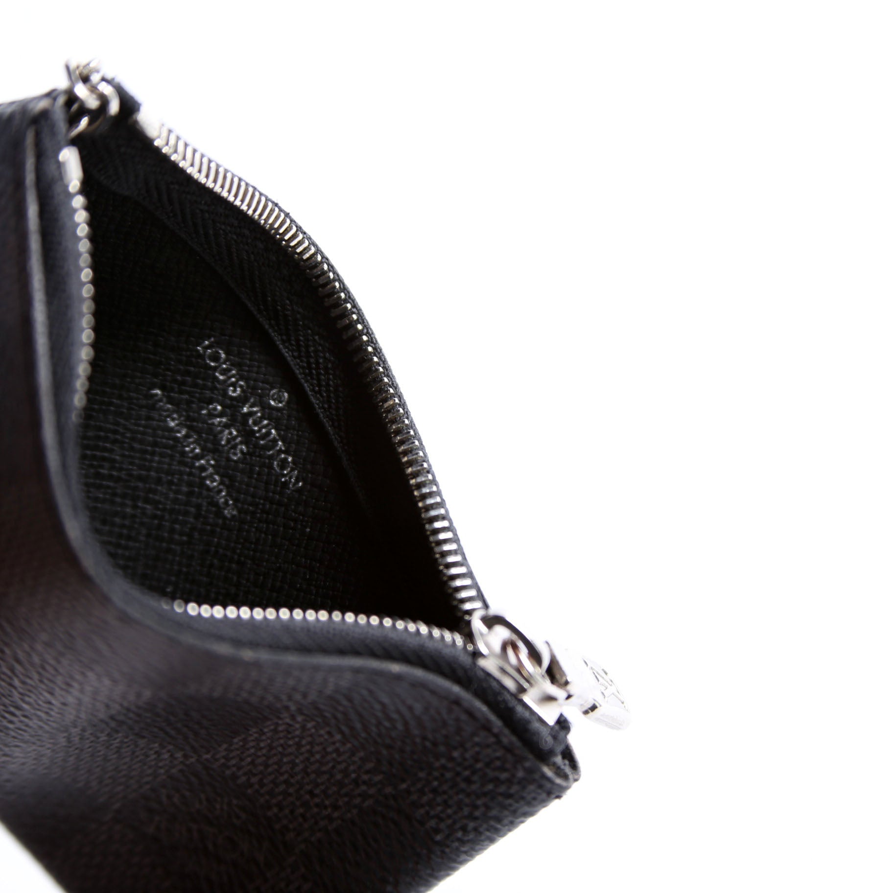 Pochette Cles Damier Graphite