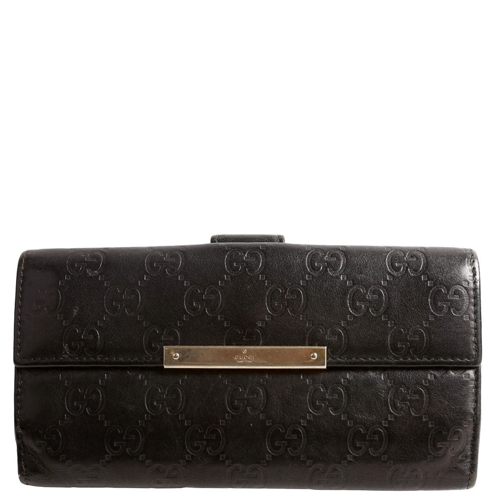 112715 GG Leather Continental Wallet