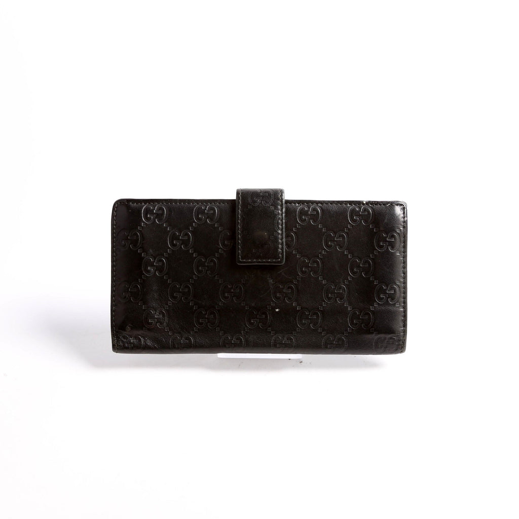 112715 GG Leather Continental Wallet