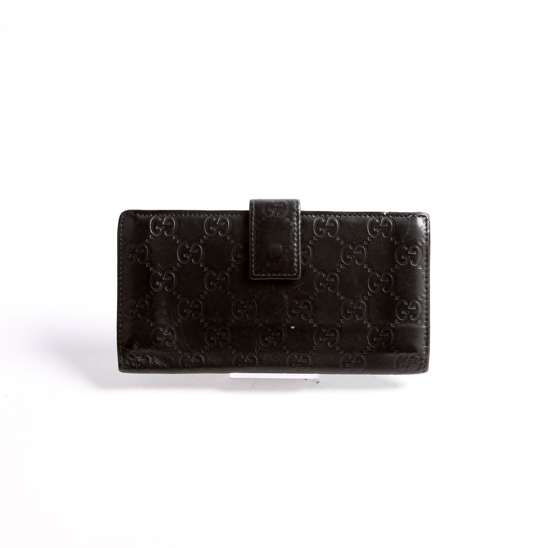 112715 GG Leather Continental Wallet
