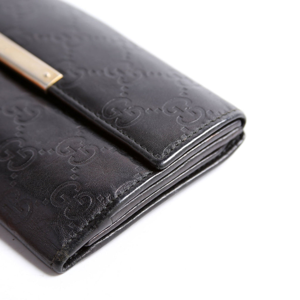 112715 GG Leather Continental Wallet