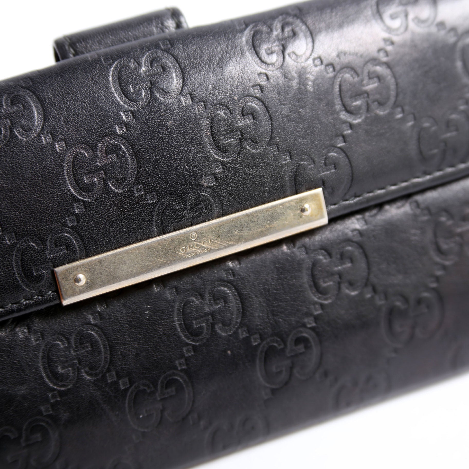 112715 GG Leather Continental Wallet
