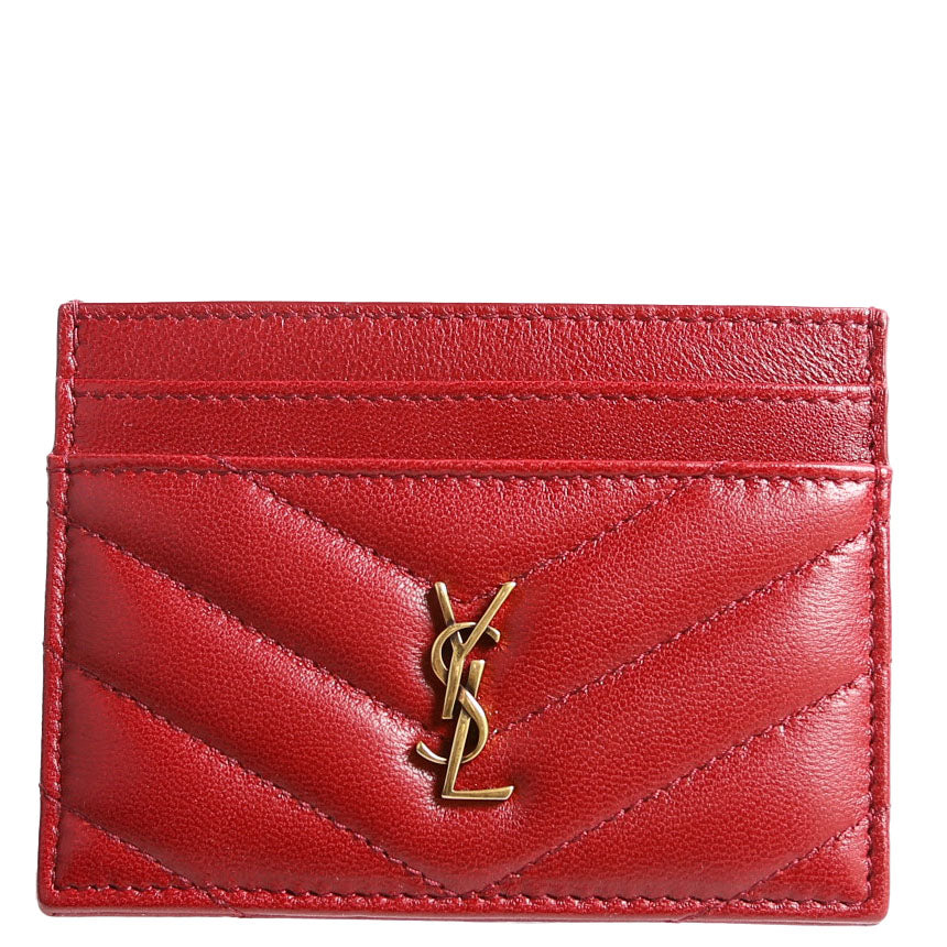 Cassandre Card Case Lambskin 863725 Red