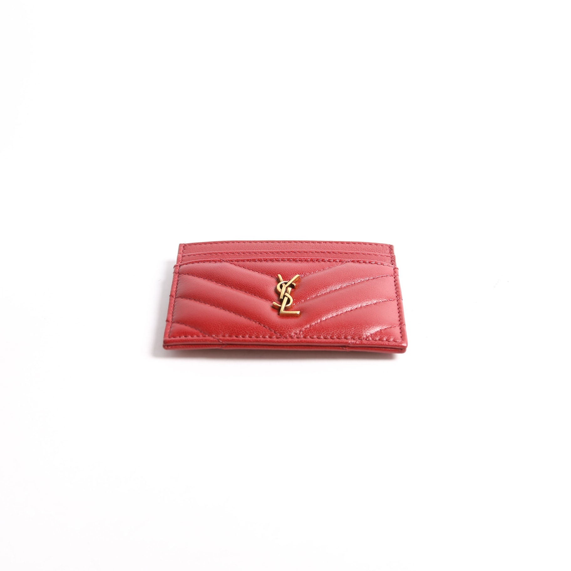Cassandre Card Case Lambskin 863725 Red