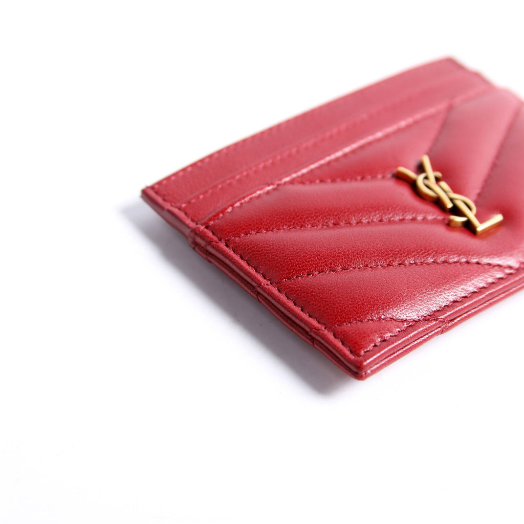 Cassandre Card Case Lambskin 863725 Red