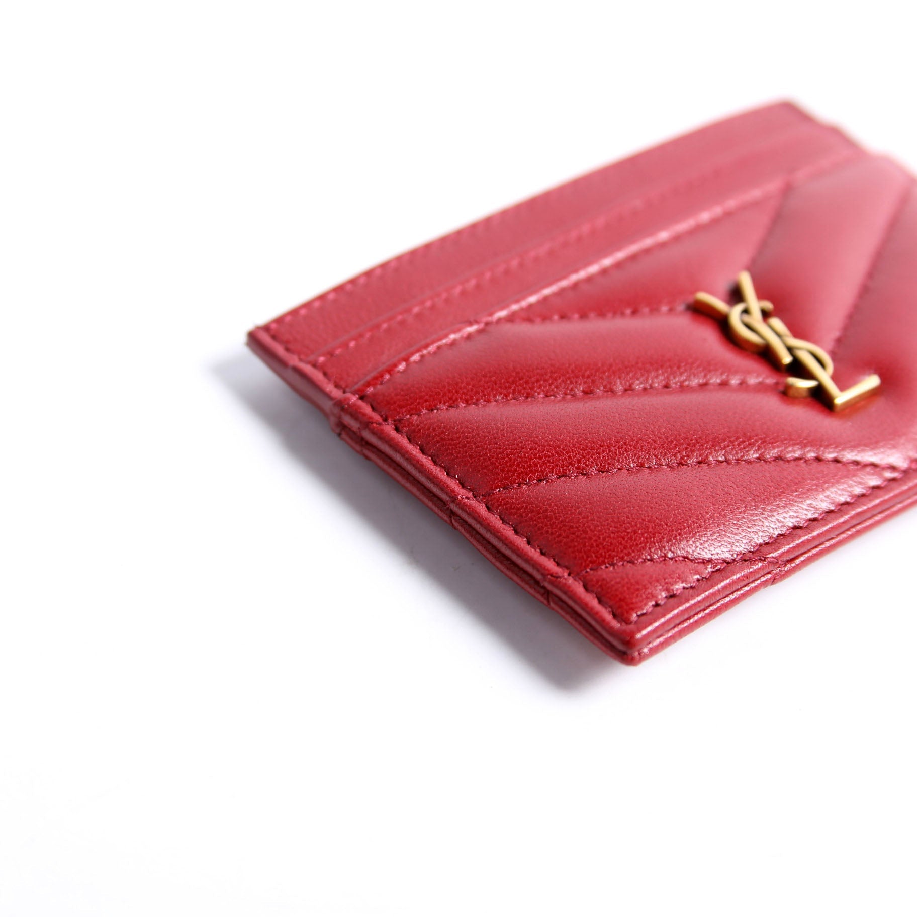 Cassandre Card Case Lambskin 863725 Red