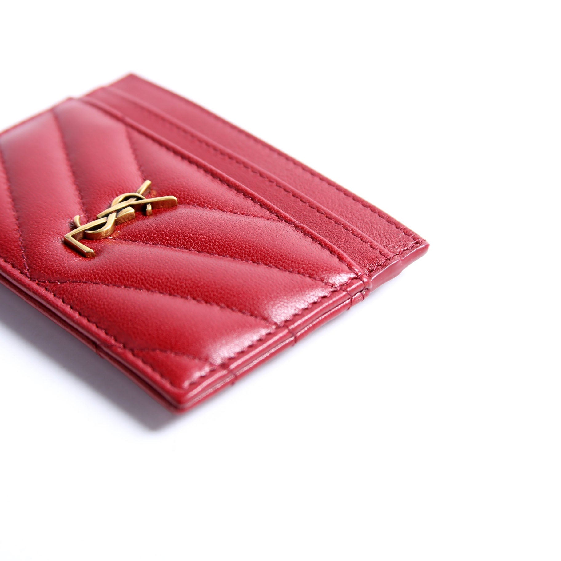 Cassandre Card Case Lambskin 863725 Red
