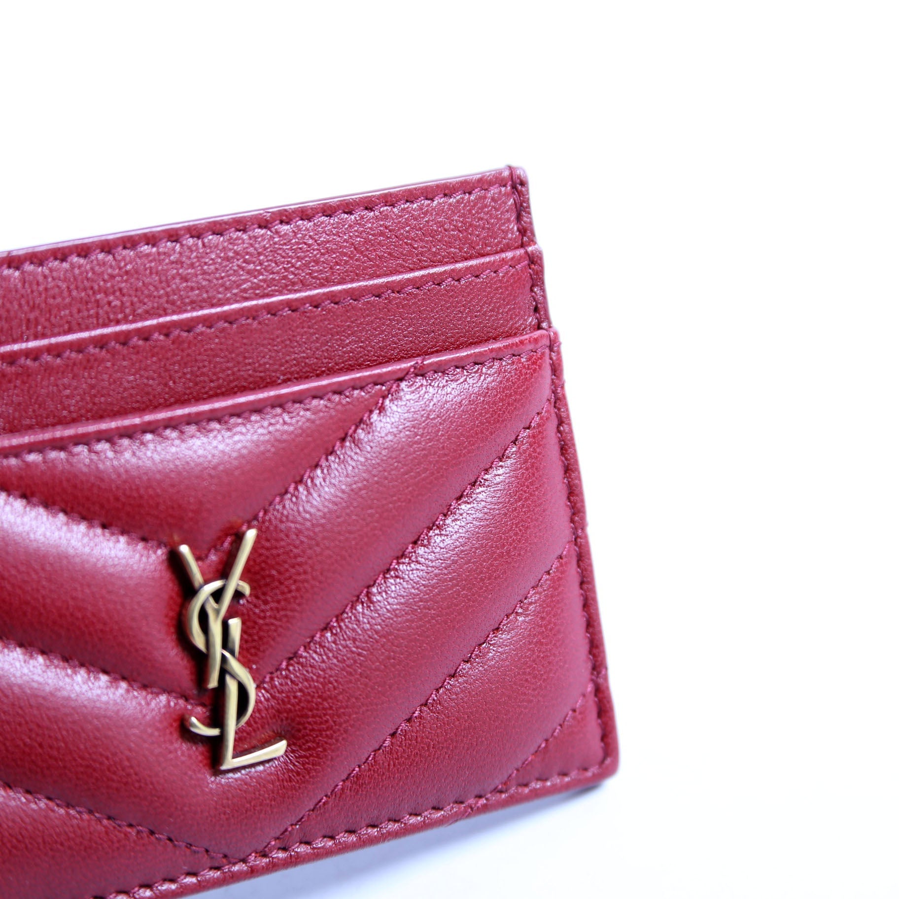 Cassandre Card Case Lambskin 863725 Red