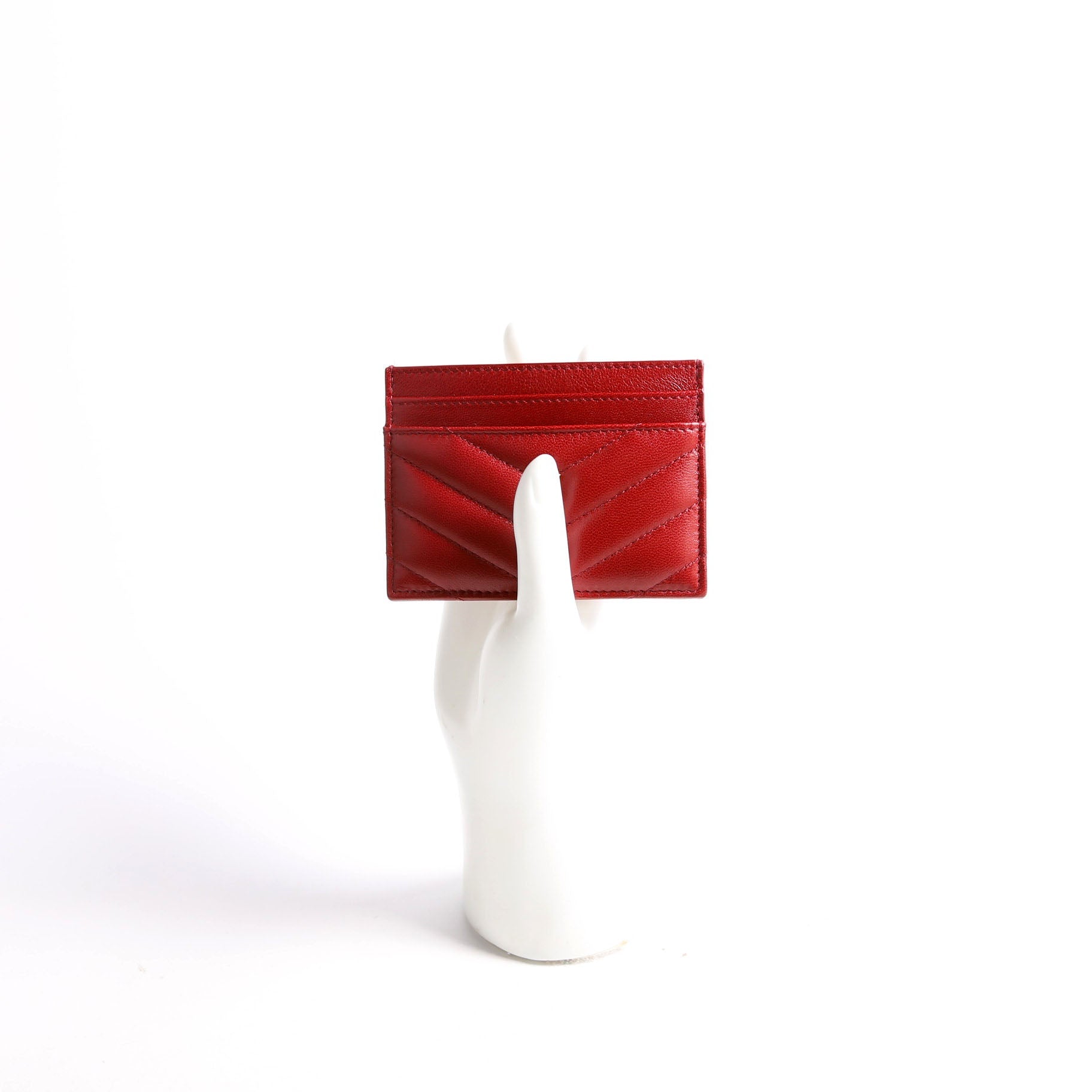Cassandre Card Case Lambskin 863725 Red