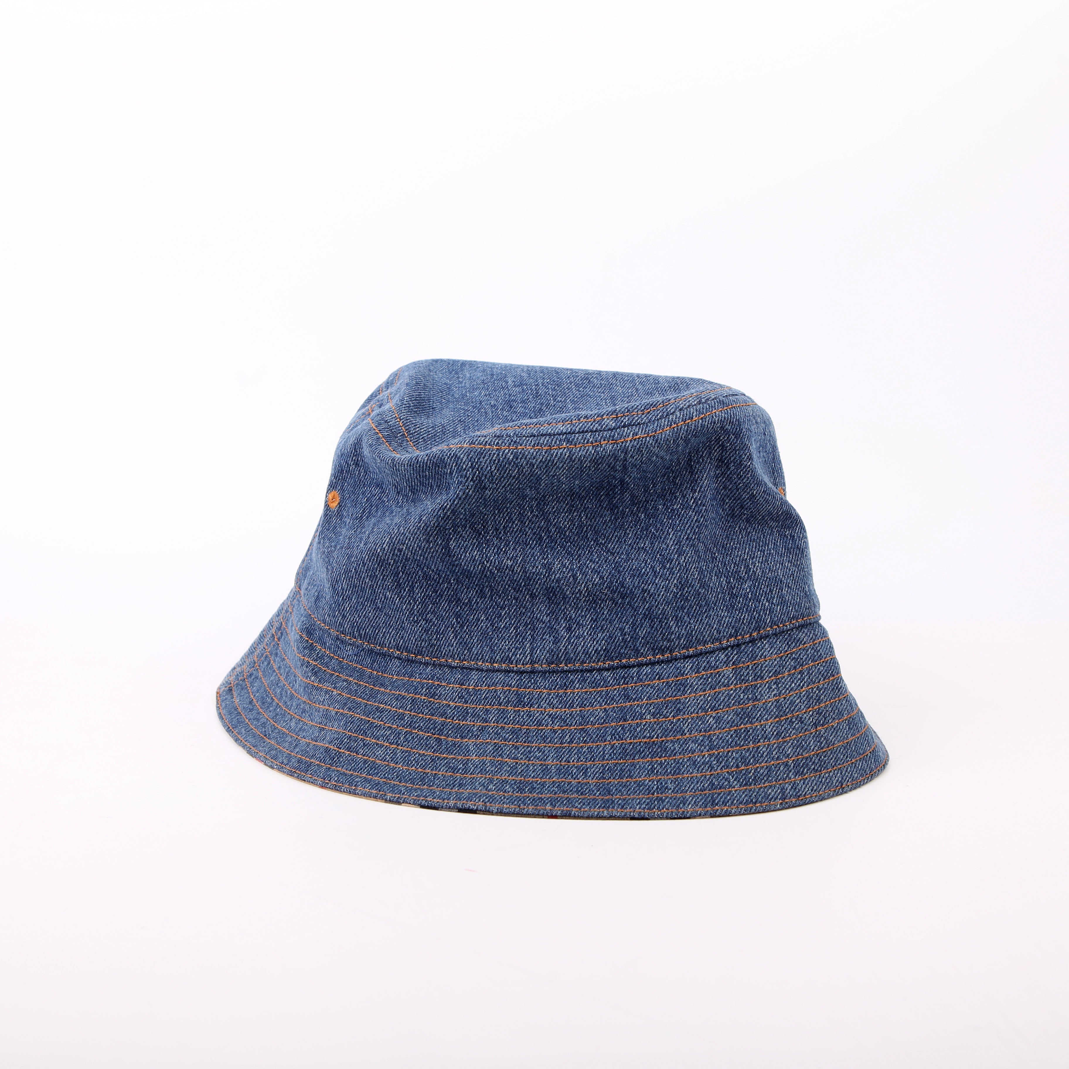 Washed Denim Bucket Hat Size M