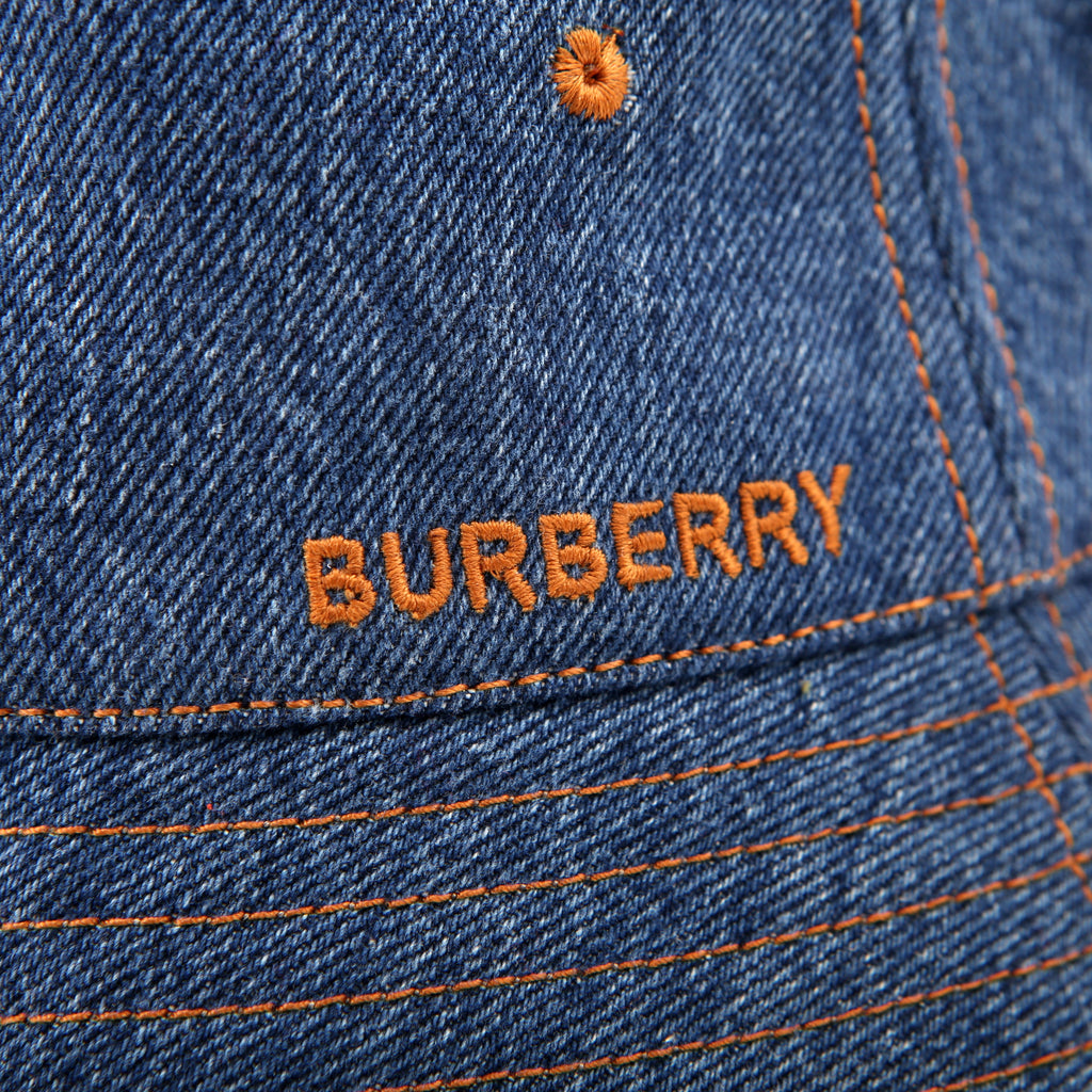 Washed Denim Bucket Hat Size M