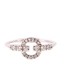 Double G 18K White Gold/Diamonds Ring Size 5.75