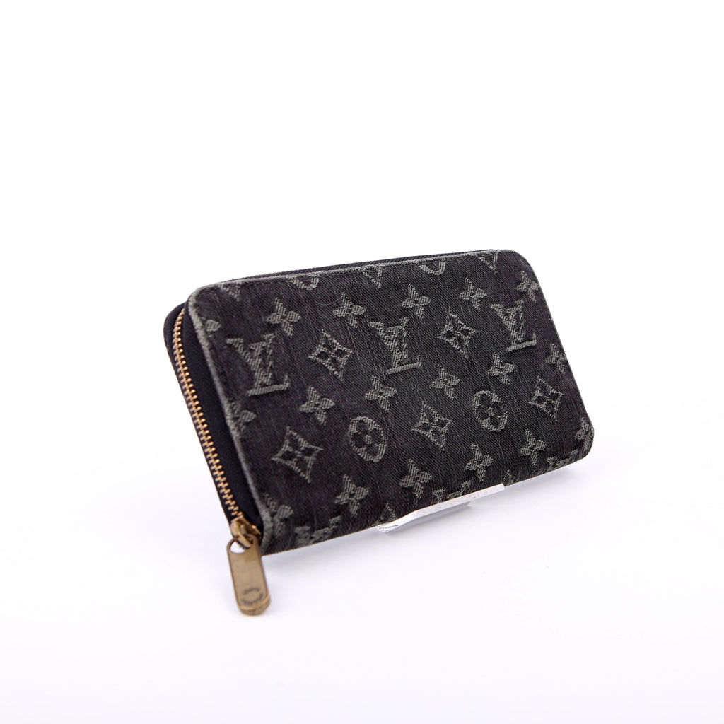Zippy Wallet Denim Monogram Dark Blue