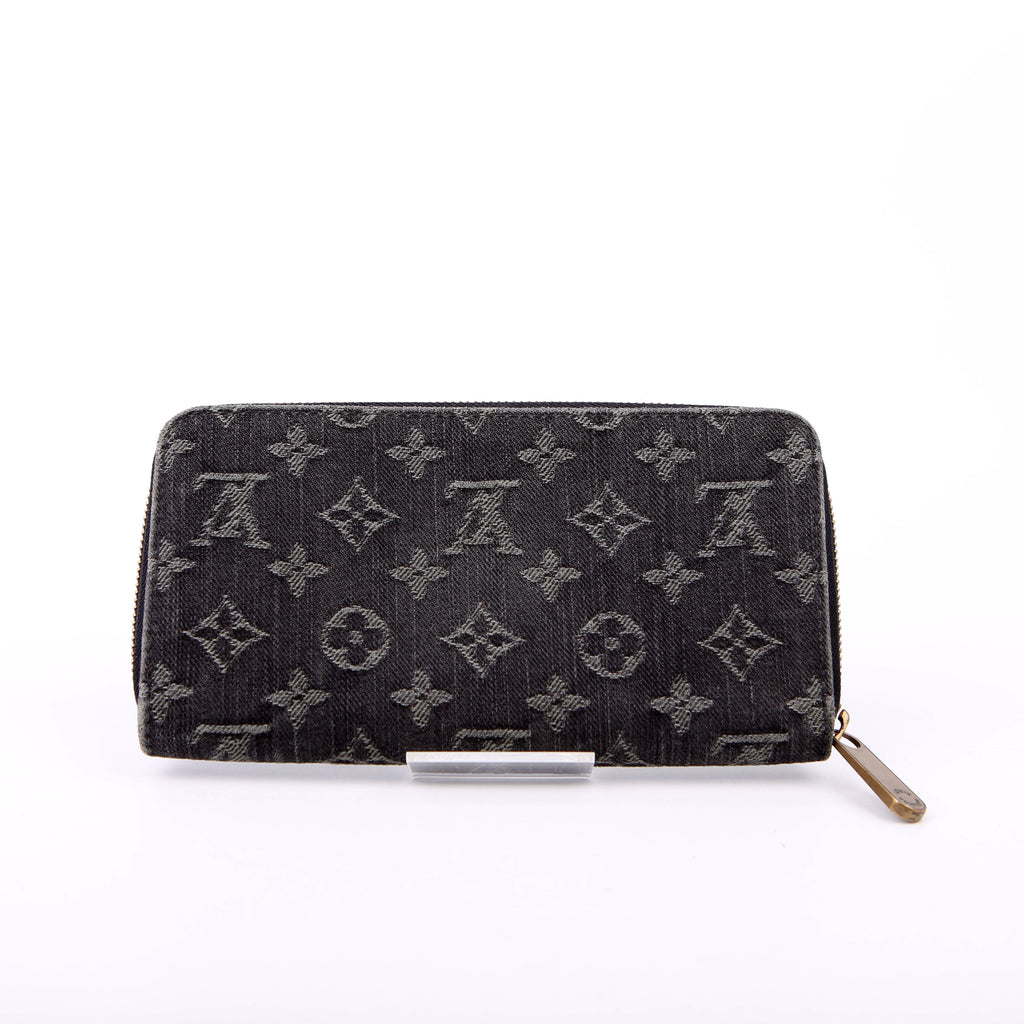 Zippy Wallet Denim Monogram Dark Blue