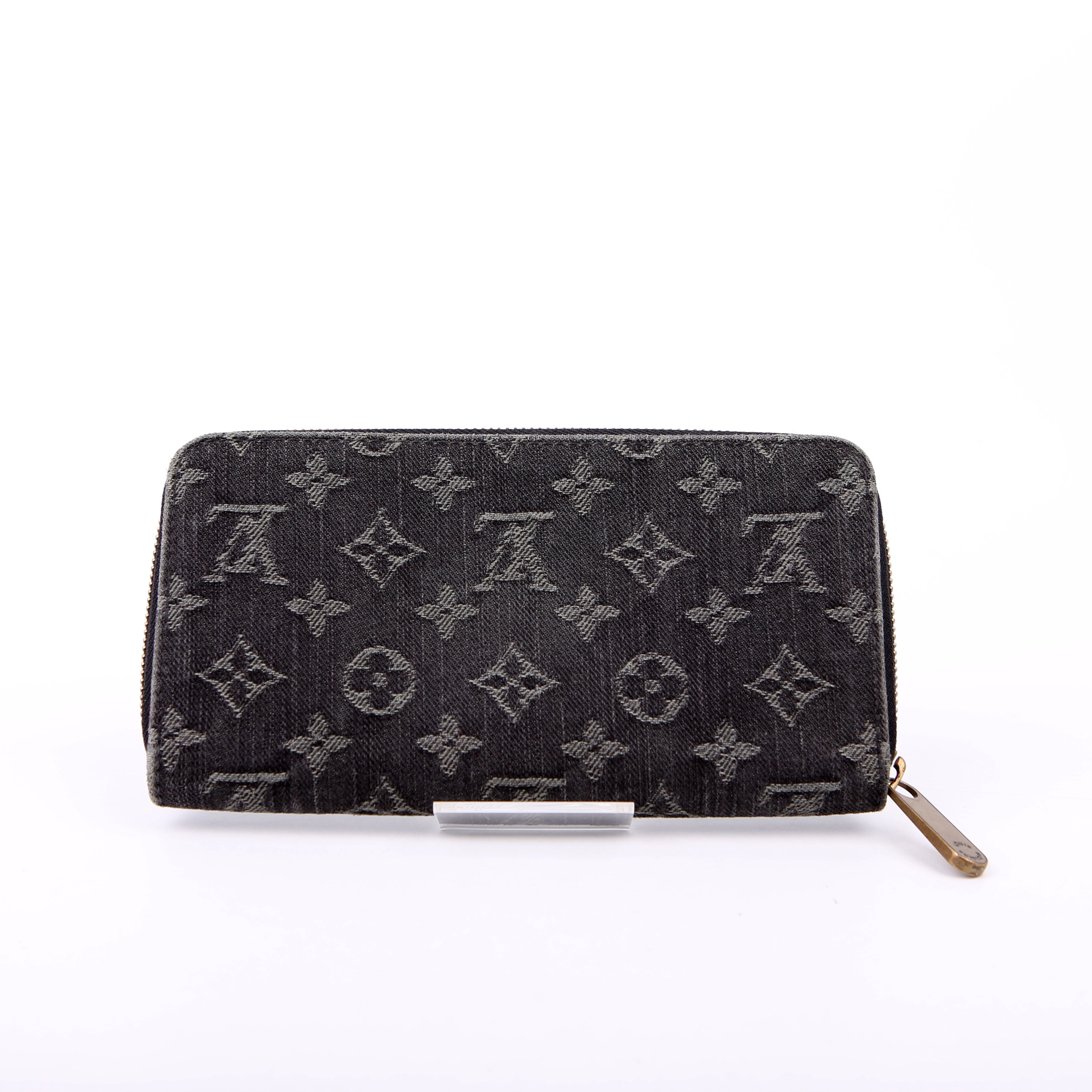 Zippy Wallet Denim Monogram Dark Blue