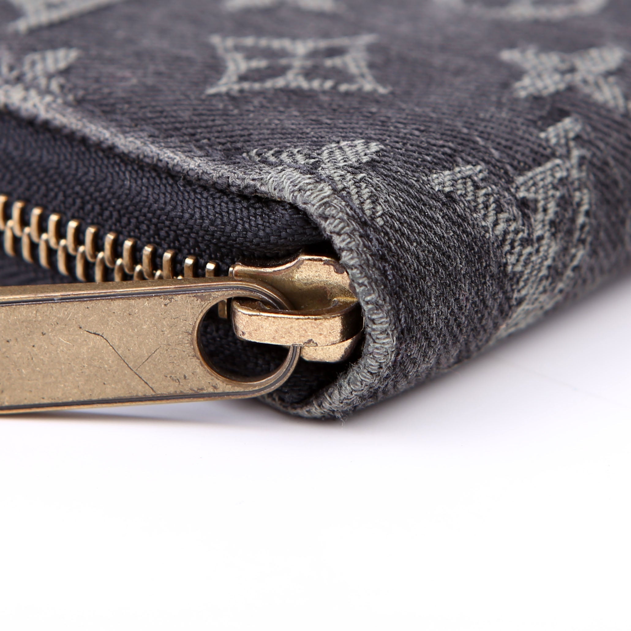 Zippy Wallet Denim Monogram Dark Blue