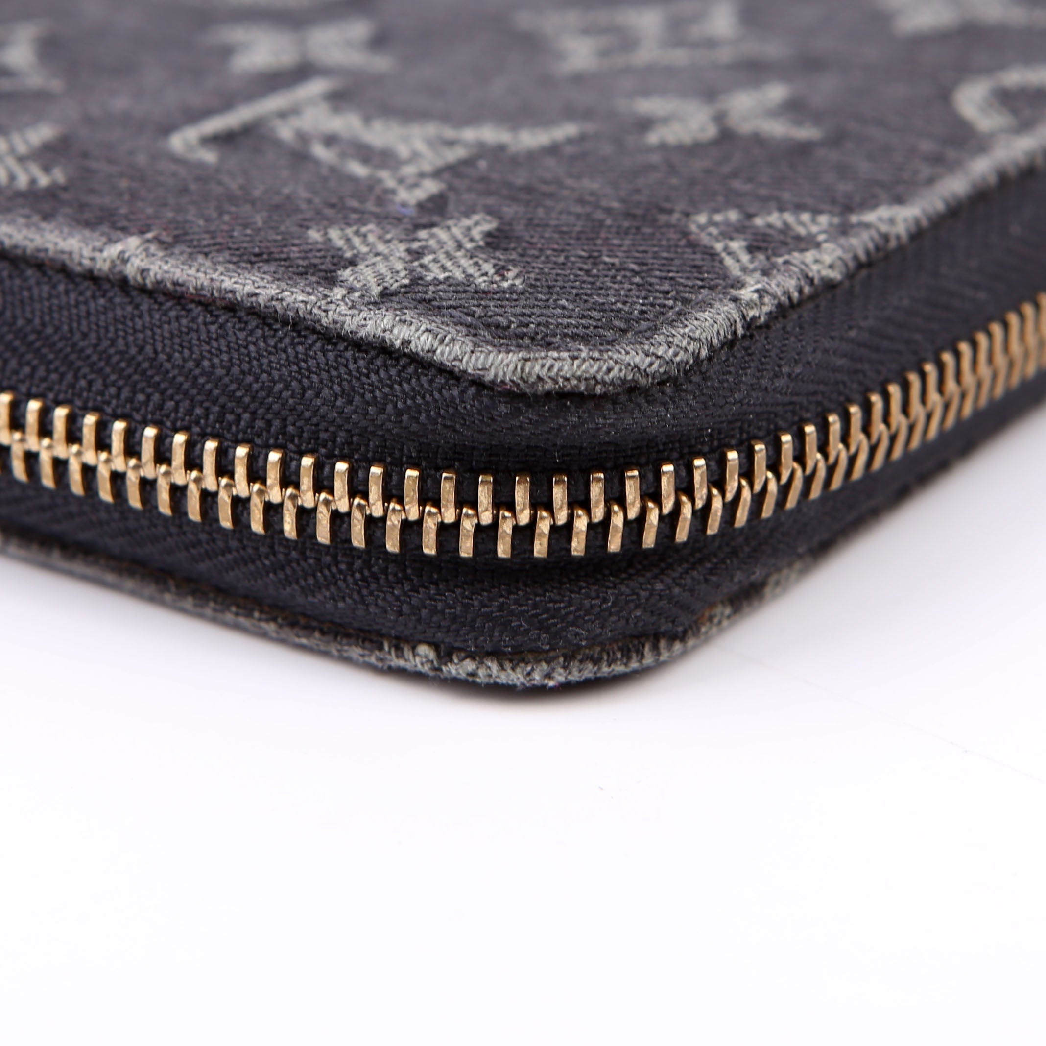 Zippy Wallet Denim Monogram Dark Blue