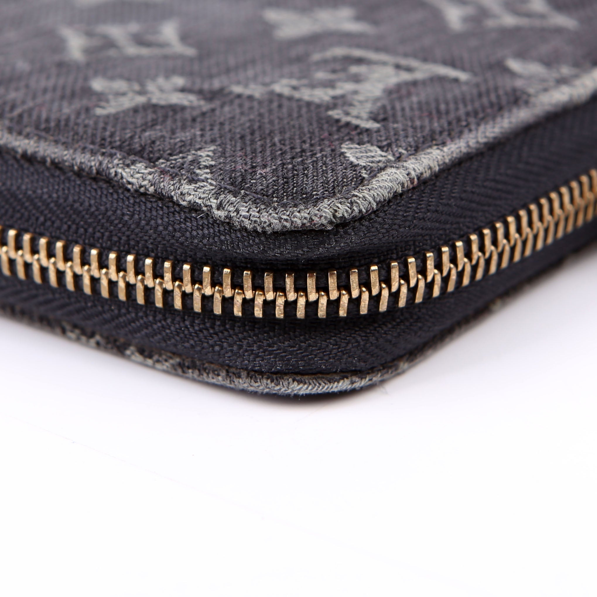 Zippy Wallet Denim Monogram Dark Blue