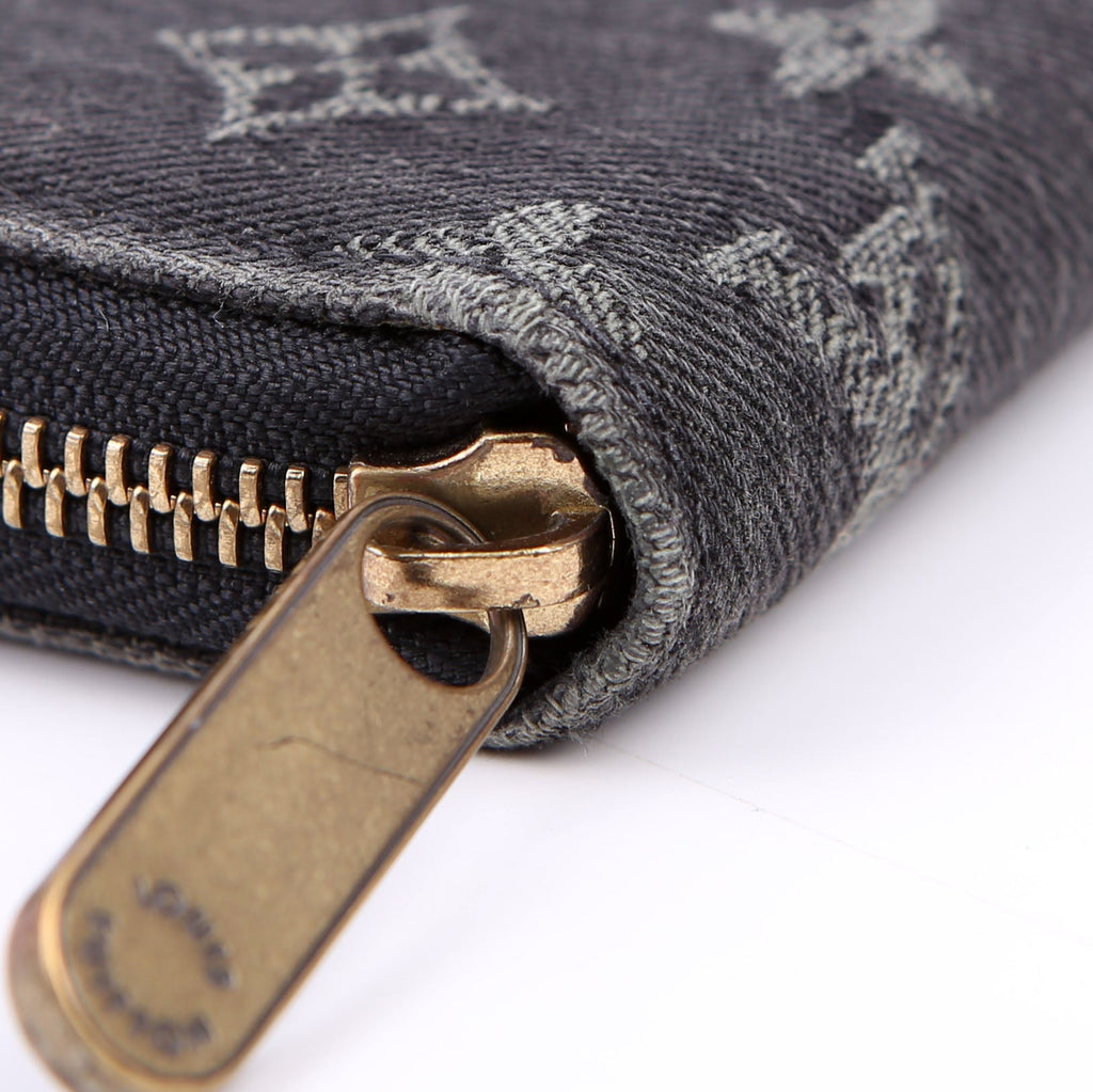 Zippy Wallet Denim Monogram Dark Blue