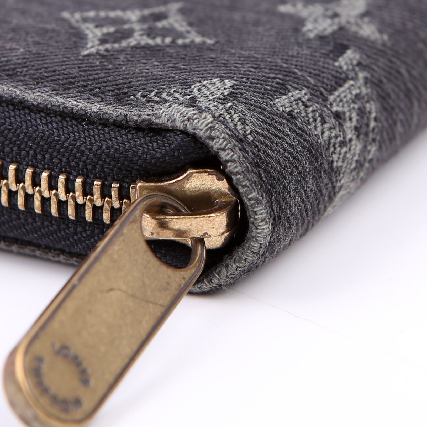 Zippy Wallet Denim Monogram Dark Blue