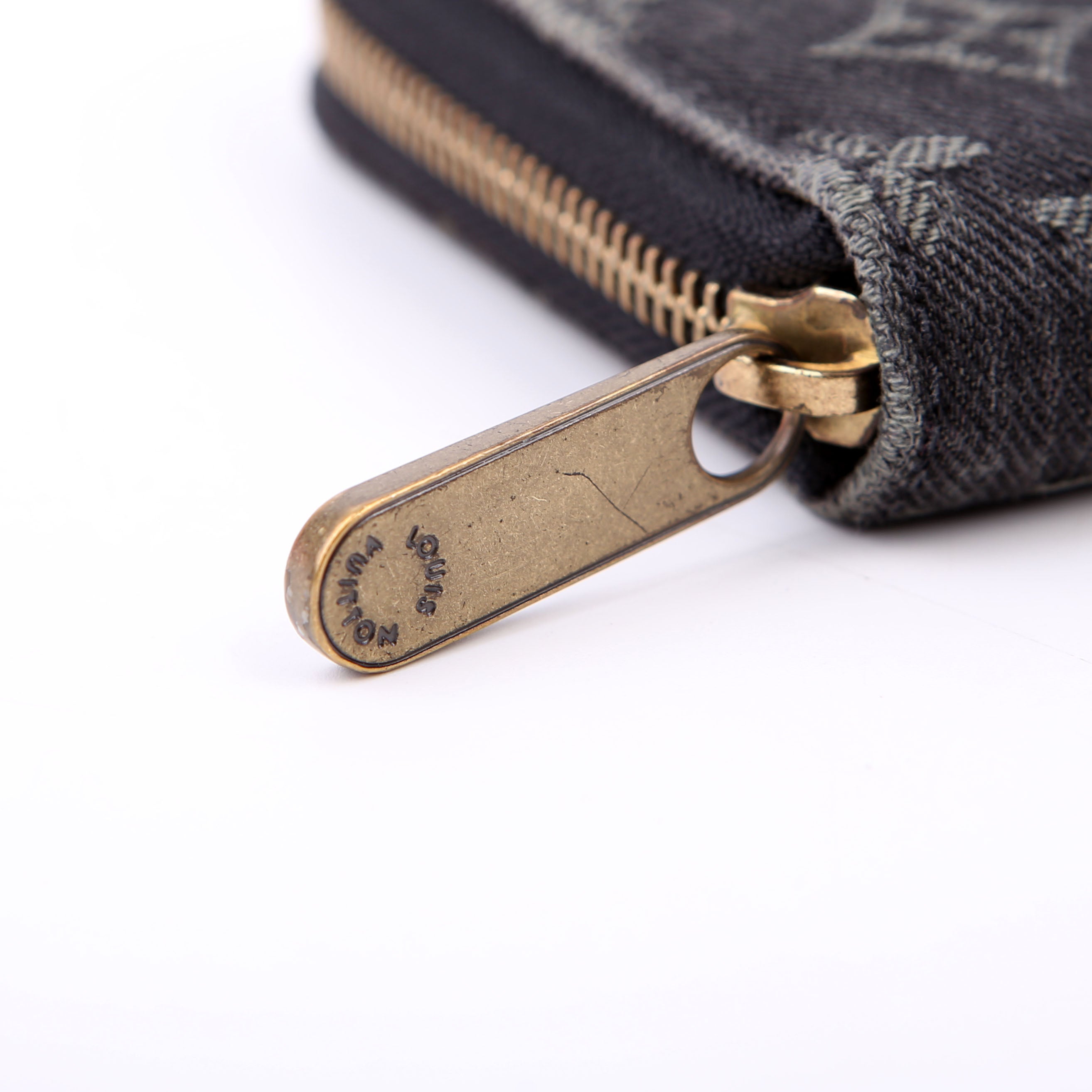 Zippy Wallet Denim Monogram Dark Blue