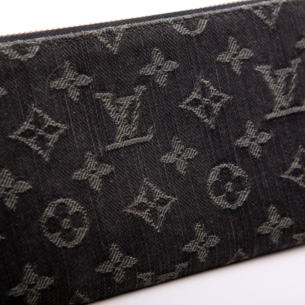 Zippy Wallet Denim Monogram Dark Blue
