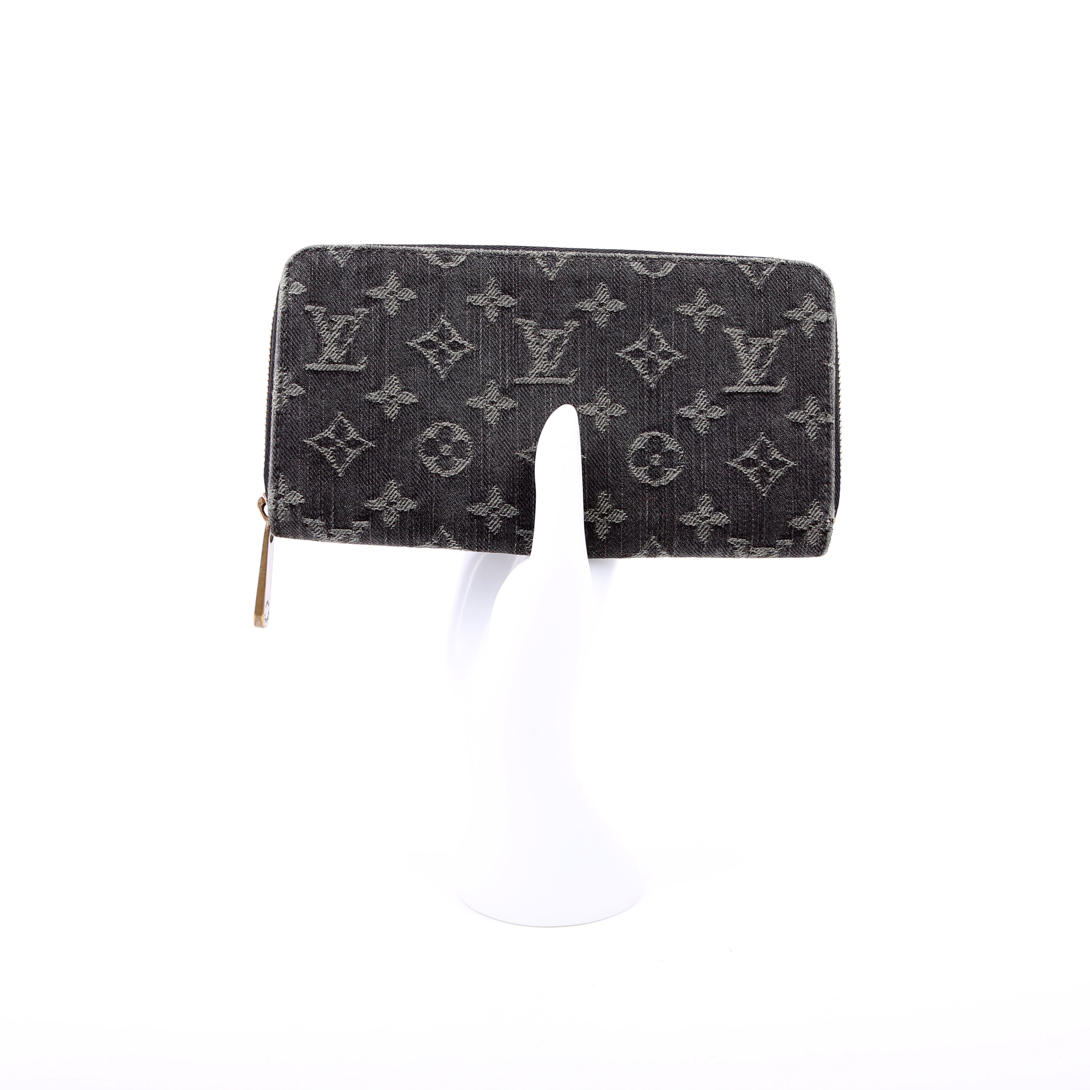 Zippy Wallet Denim Monogram Dark Blue